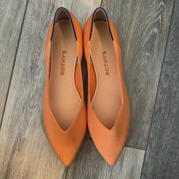 Rothy's Shoes - Rothy's Tangerine Orange Pointed Flats